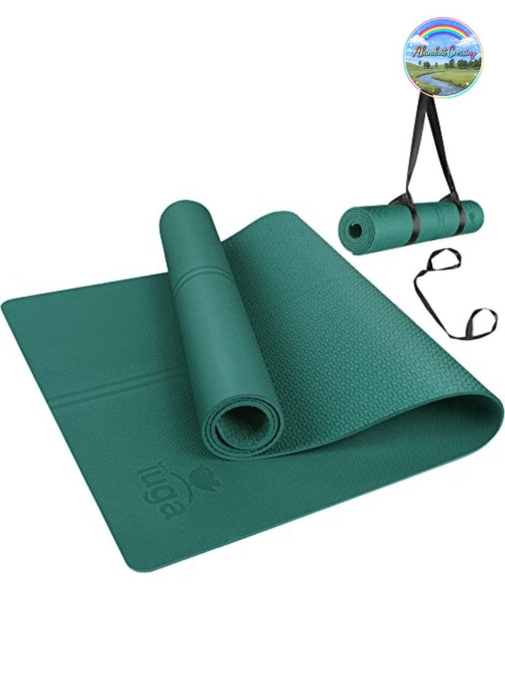 Non Slip Yoga Mat 72x26 6mm Thick TPE Eco Friendly Alignment Lines